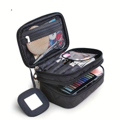 Double Layer Cosmetic Handbag Lightweight Travel Storage Bag
