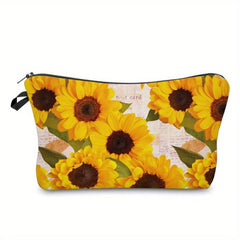 Sunflower Pattern Carry On Bag Zipper Cosmetic Bag