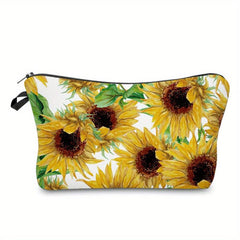 Sunflower Pattern Carry On Bag Zipper Cosmetic Bag