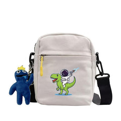 Dinosaur & Astronaut Mini Canvas Shoulder Crossbody Bag for Boys