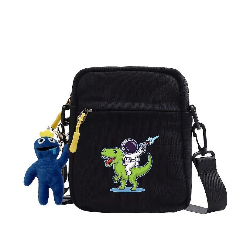 Dinosaur & Astronaut Mini Canvas Shoulder Crossbody Bag for Boys