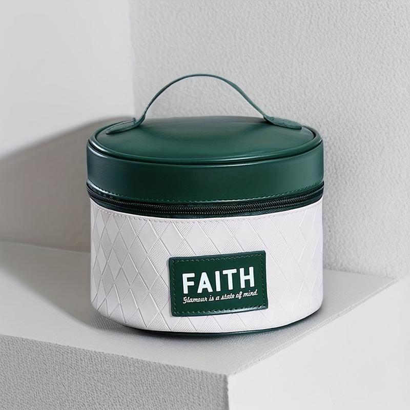 Quilted Bucket Cosmetic Bag Waterproof Makeup Storage