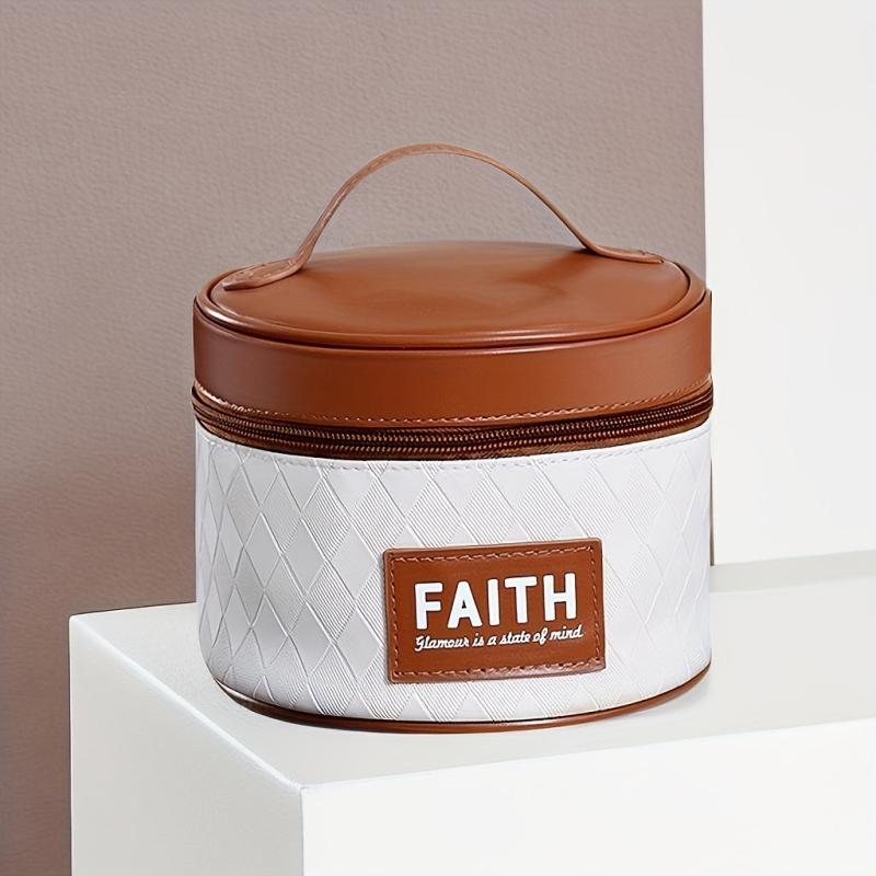 Quilted Bucket Cosmetic Bag Waterproof Makeup Storage