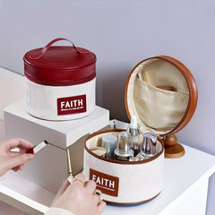 Quilted Bucket Cosmetic Bag Waterproof Makeup Storage