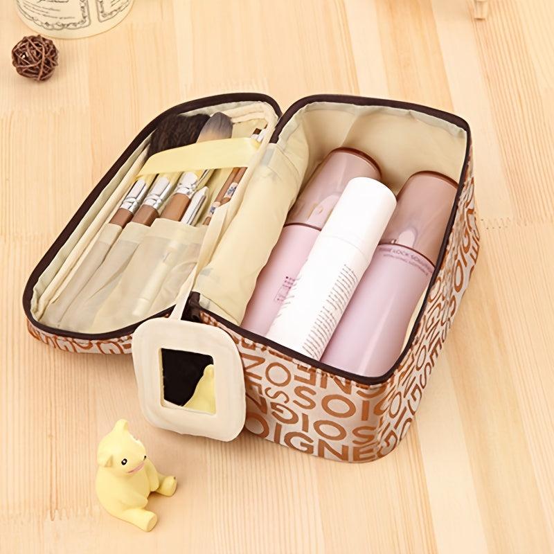 Cosmetic Organizer Travel Toiletry Bag Makeup Box With Handle
