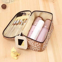 Cosmetic Organizer Travel Toiletry Bag Makeup Box With Handle