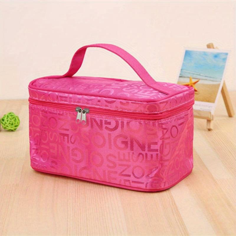 Cosmetic Organizer Travel Toiletry Bag Makeup Box With Handle