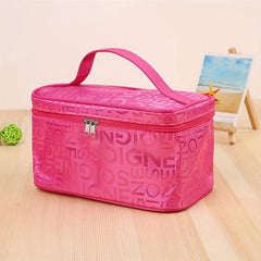 Cosmetic Organizer Travel Toiletry Bag Makeup Box With Handle