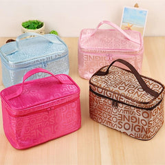 Cosmetic Organizer Travel Toiletry Bag Makeup Box With Handle