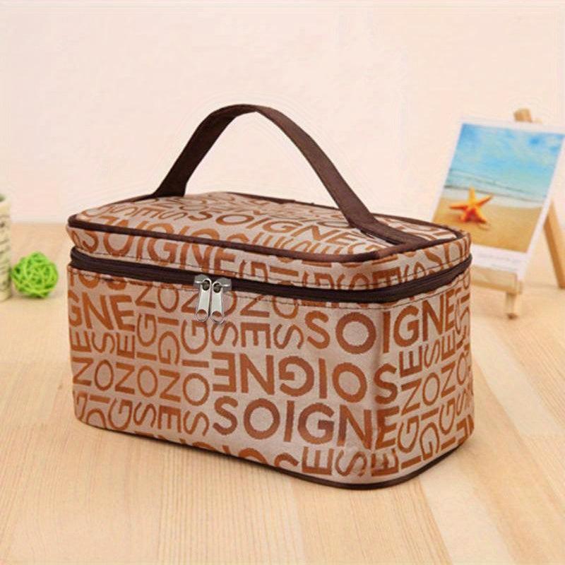 Cosmetic Organizer Travel Toiletry Bag Makeup Box With Handle