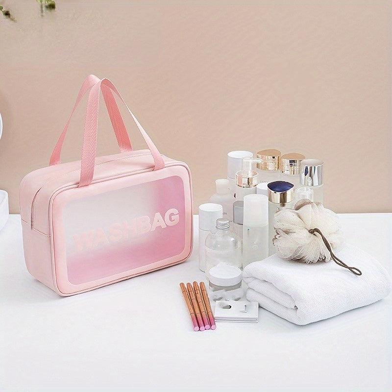Waterproof Zipper Cosmetic Bag Portable Makeup Organizer Toiletry Wash Bag