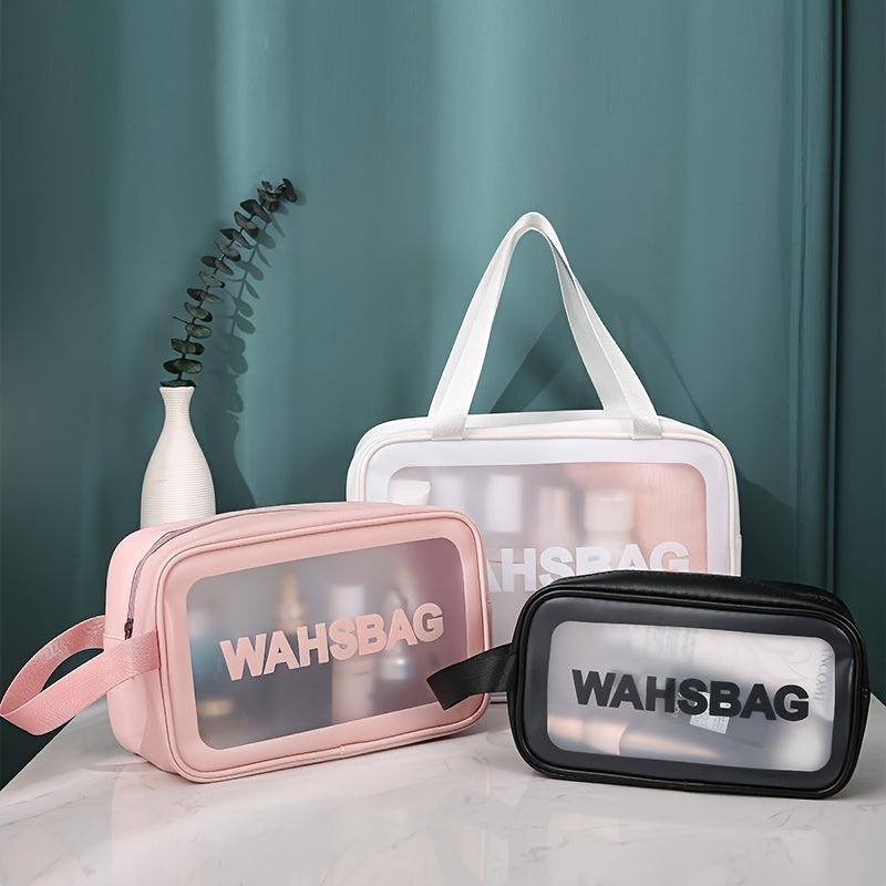 Waterproof Zipper Cosmetic Bag Portable Makeup Organizer Toiletry Wash Bag