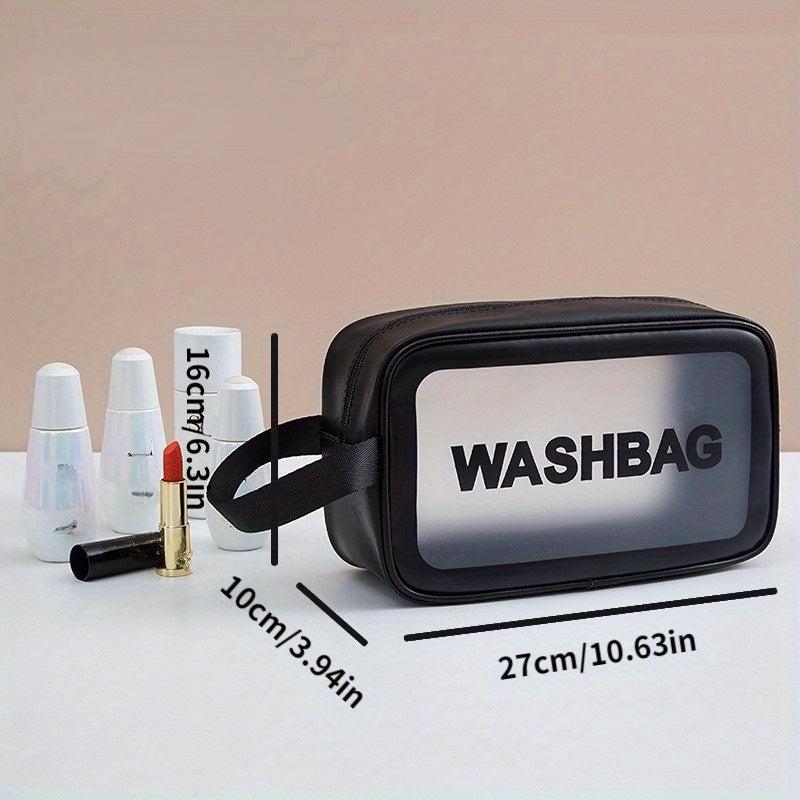 Waterproof Zipper Cosmetic Bag Portable Makeup Organizer Toiletry Wash Bag