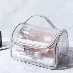 Clear Waterproof Cosmetic Bag Large Capacity Toiletry Storage Travel Pouch