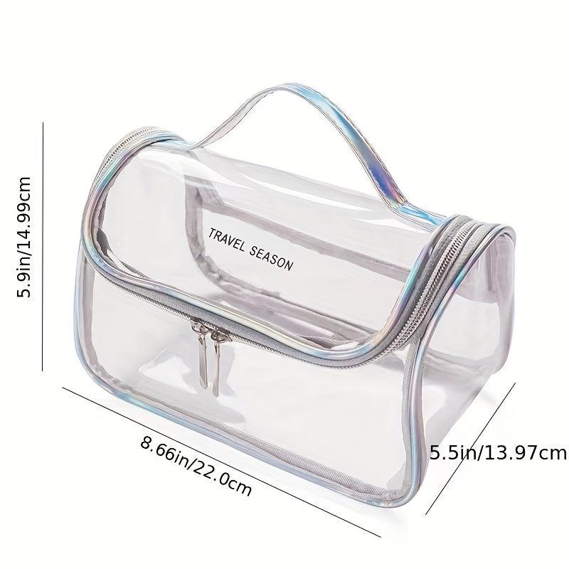 Clear Waterproof Cosmetic Bag Large Capacity Toiletry Storage Travel Pouch