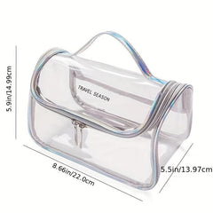 Clear Waterproof Cosmetic Bag Large Capacity Toiletry Storage Travel Pouch
