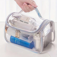 Clear Waterproof Cosmetic Bag Large Capacity Toiletry Storage Travel Pouch