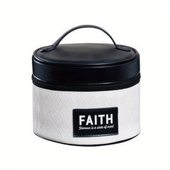 Vintage Round Cosmetic Storage Bag Makeup Pouch Toiletry Travel Bag
