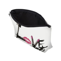 Letter Print Zipper Small Cosmetic Bag Lightweight Travel Storage Bag