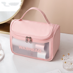 Portable Travel Cosmetic Bag Toiletry Wash Bag Zipper Waterproof Makeup Handbag