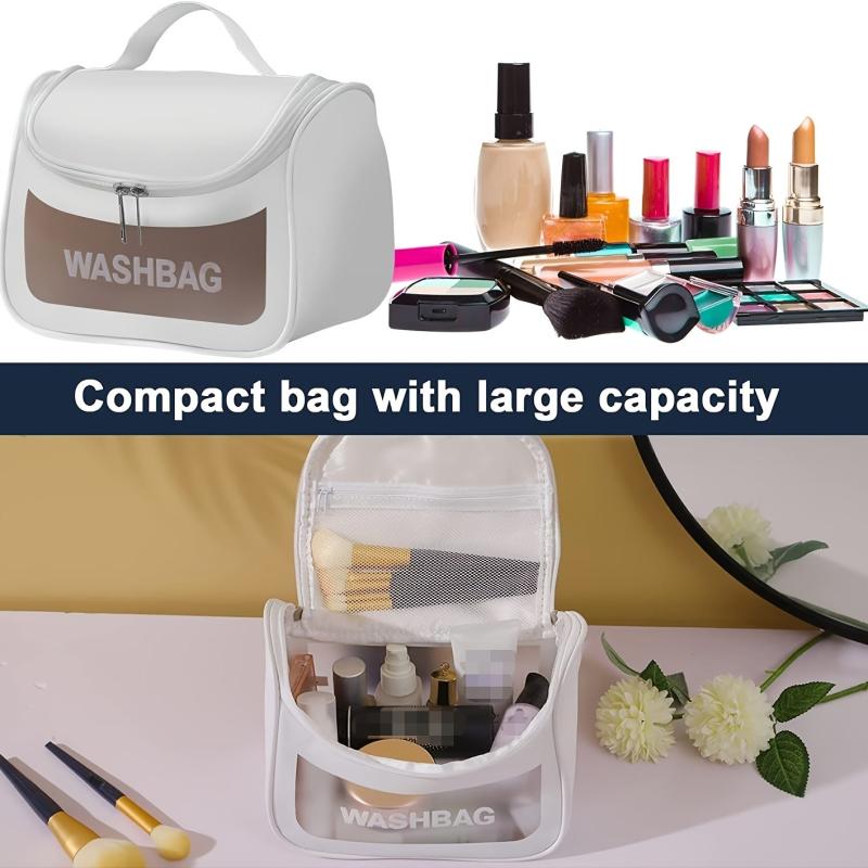 Portable Travel Cosmetic Bag Toiletry Wash Bag Zipper Waterproof Makeup Handbag