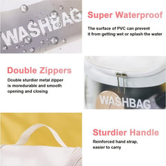 Portable Travel Cosmetic Bag Toiletry Wash Bag Zipper Waterproof Makeup Handbag