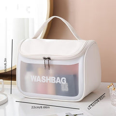 Portable Travel Cosmetic Bag Toiletry Wash Bag Zipper Waterproof Makeup Handbag