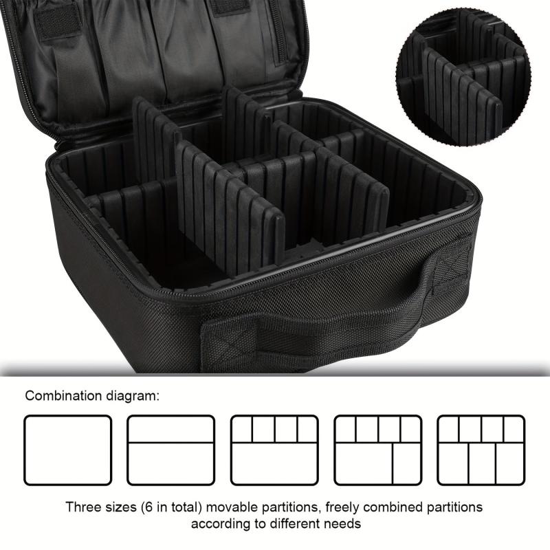 Travel Cosmetic Case Adjustable Dividers Makeup Storage Bag