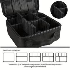Travel Cosmetic Case Adjustable Dividers Makeup Storage Bag
