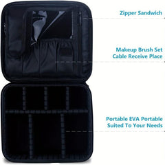 Travel Cosmetic Case Adjustable Dividers Makeup Storage Bag