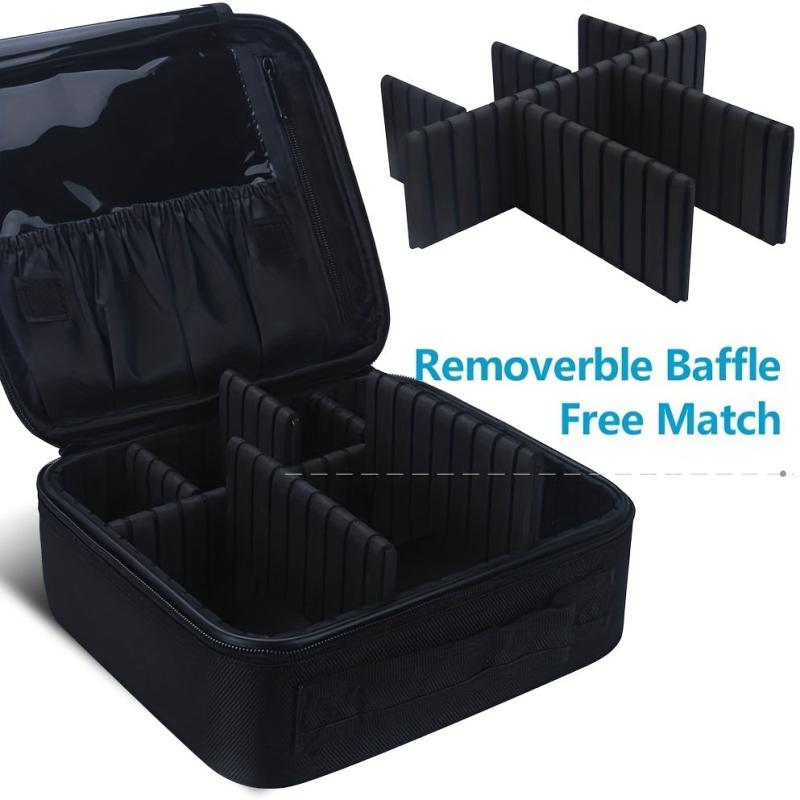 Travel Cosmetic Case Adjustable Dividers Makeup Storage Bag