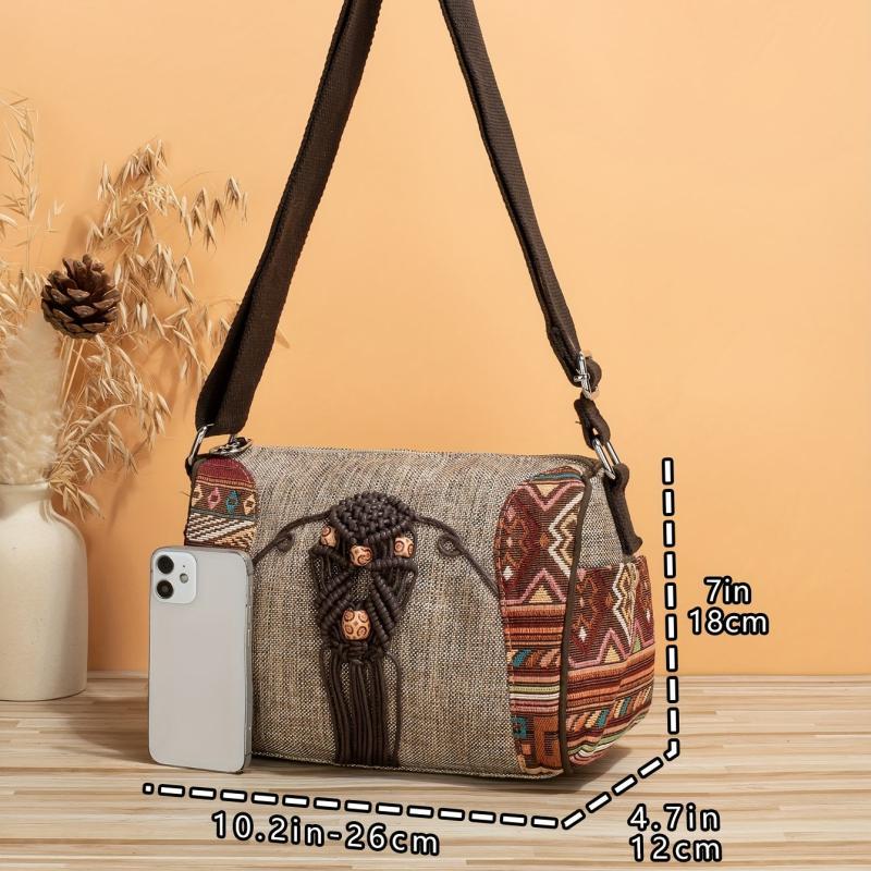 Handcraft Braided Adjustable Strap Shoulder Crossbody Bag