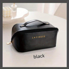 Large Capacity Travel Cosmetic Bag PU Leather Organizer Bag