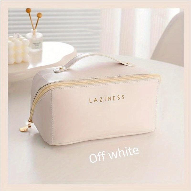 Large Capacity Travel Cosmetic Bag PU Leather Organizer Bag