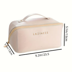 Large Capacity Travel Cosmetic Bag PU Leather Organizer Bag
