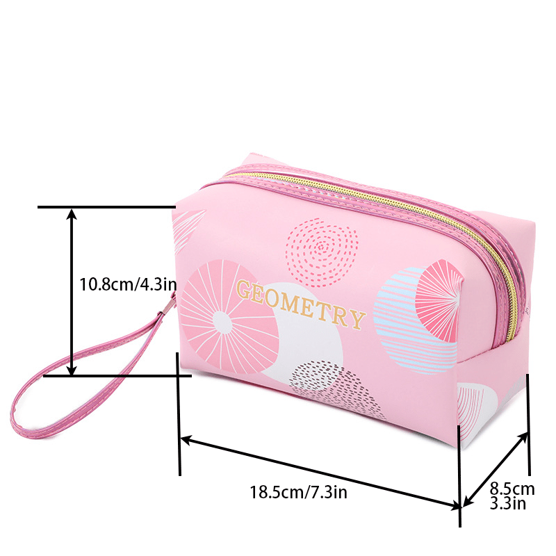 Colorful Printed Cosmetic Bag Portable Travel Storage Pouch