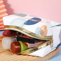 Colorful Printed Cosmetic Bag Portable Travel Storage Pouch