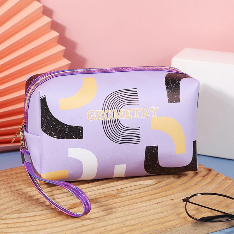 Colorful Printed Cosmetic Bag Portable Travel Storage Pouch