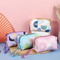 Colorful Printed Cosmetic Bag Portable Travel Storage Pouch