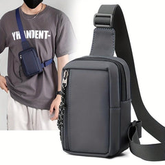 Men's Sports Mini Chest Sling Shoulder Bag Casual Nylon Phone Bag