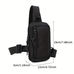 Men's Sports Mini Chest Sling Shoulder Bag Casual Nylon Phone Bag