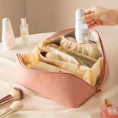 Minimalist Solid Makeup Zipper Bag All Match Versatile Toiletry Wash Bag