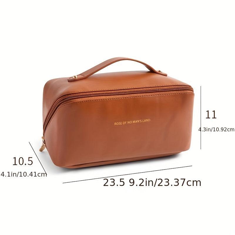 Minimalist Solid Makeup Zipper Bag All Match Versatile Toiletry Wash Bag