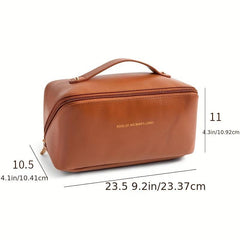 Minimalist Solid Makeup Zipper Bag All Match Versatile Toiletry Wash Bag
