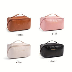 Minimalist Solid Makeup Zipper Bag All Match Versatile Toiletry Wash Bag