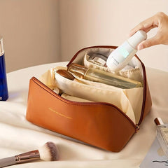 Minimalist Solid Makeup Zipper Bag All Match Versatile Toiletry Wash Bag