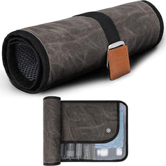 Portable Vintage Roll Toiletry Wash Bag Makeup Travel Essentials Bag