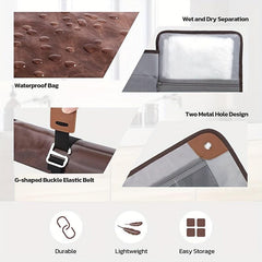 Portable Vintage Roll Toiletry Wash Bag Makeup Travel Essentials Bag