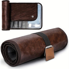 Portable Vintage Roll Toiletry Wash Bag Makeup Travel Essentials Bag