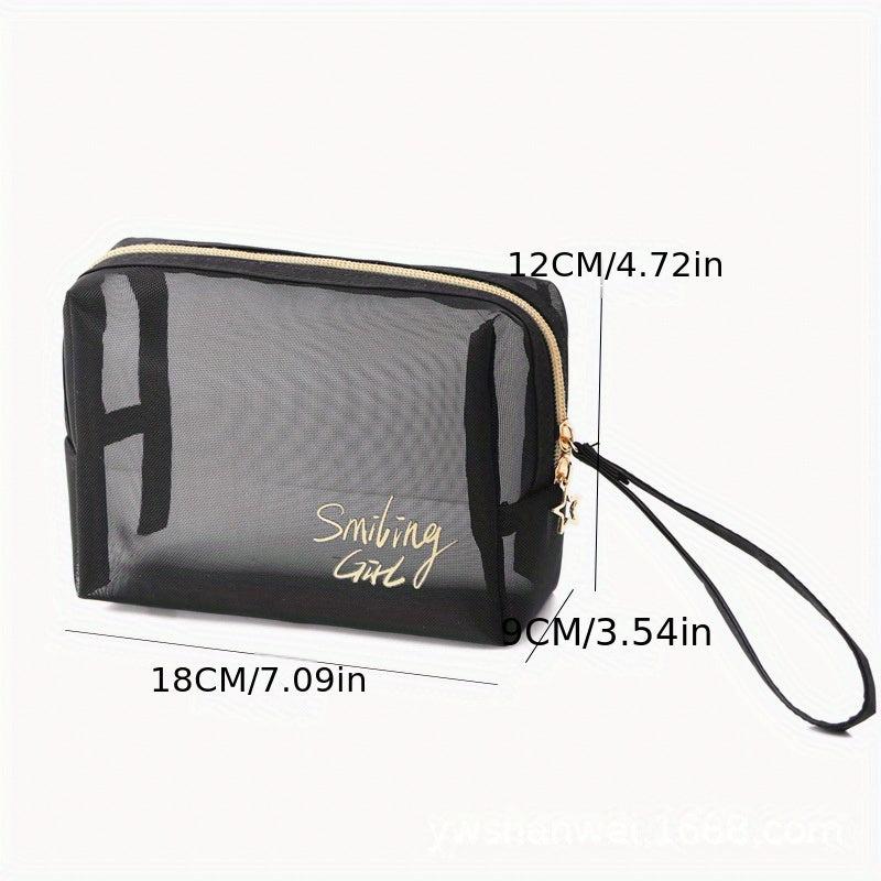 Mesh Cosmetic Storage Bag Portable Makeup Pouch Toiletry Bag